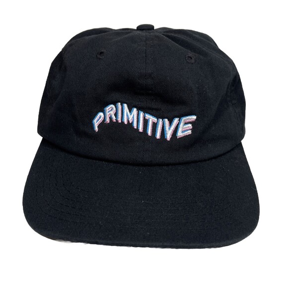 Primitive Hat Cap Mens Adjustable Mens Strapback Black Logo Blue Pink Cotton - Picture 1 of 8